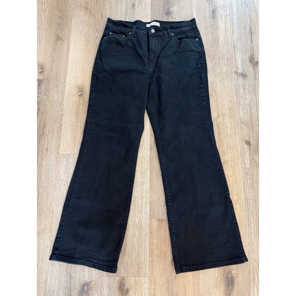Levi's 512 Minimalist Bootcut Jeans Women 14 Black Perfectly Slimming High Rise